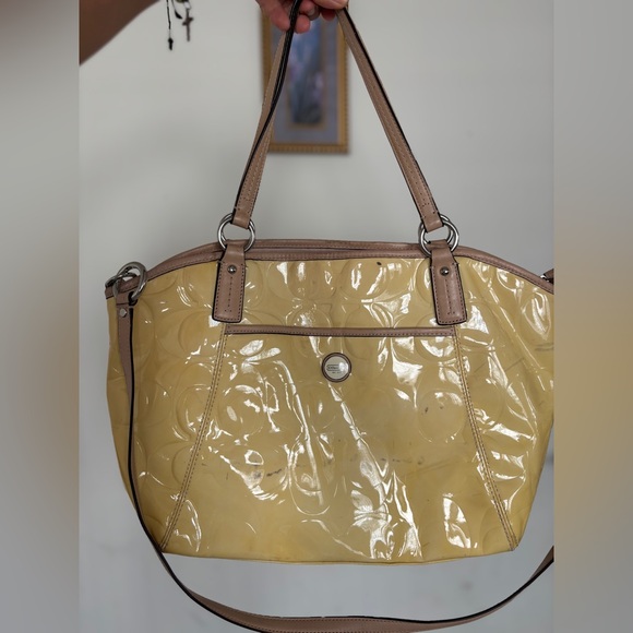 Vintage Yellow Large Shoulder Bag - Picture 1 of 9